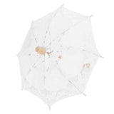 Lace Umbrella Parasol Vintage Wedding Bridal Umbrella for Photo Costume Party SuppliesS White