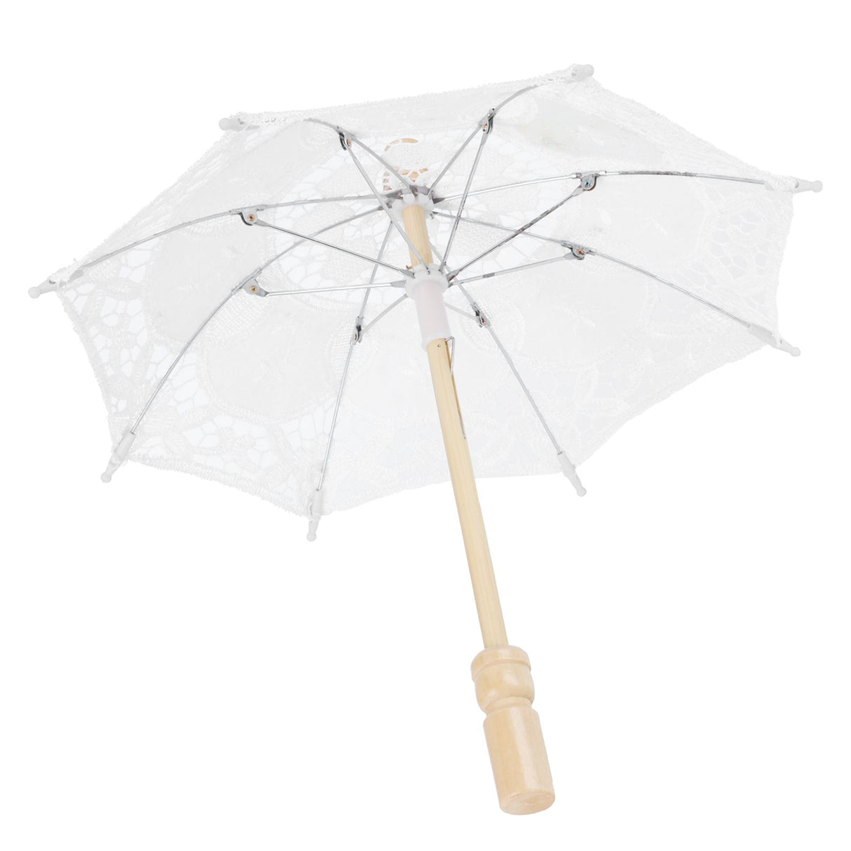 Lace Umbrella Parasol Vintage Wedding Bridal Umbrella for Photo Costume Party SuppliesS White