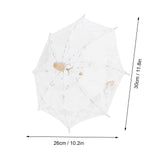 Lace Umbrella Parasol Vintage Wedding Bridal Umbrella for Photo Costume Party SuppliesS White - Extra Image