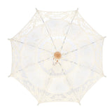 Lace Umbrella Parasol Vintage Wedding Bridal Umbrella for Photo Costume Party SuppliesS Beige