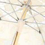 Lace Umbrella Parasol Vintage Wedding Bridal Umbrella for Photo Costume Party SuppliesS Beige