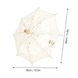 Lace Umbrella Parasol Vintage Wedding Bridal Umbrella for Photo Costume Party SuppliesS Beige
