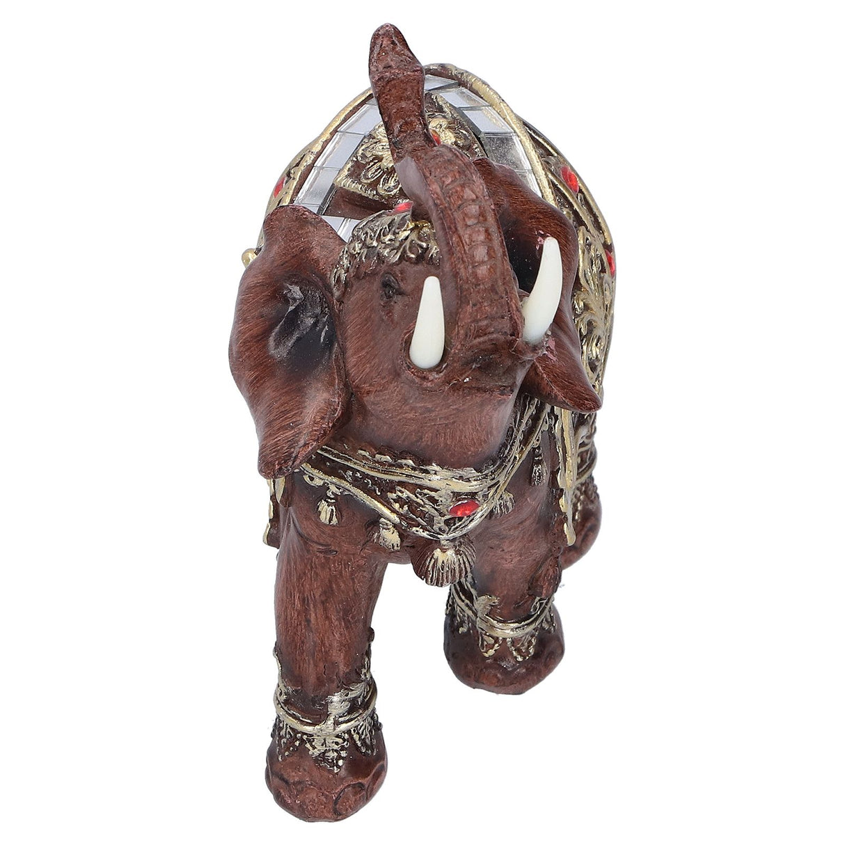 Elephant Statue Resin Desktop Figurine Ornament Home Living Room Decoration GiftRed L 13.5x6x14cm