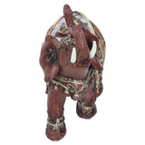 Elephant Statue Resin Desktop Figurine Ornament Home Living Room Decoration GiftRed L 13.5x6x14cm