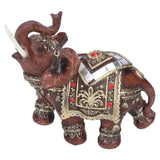 Elephant Statue Resin Desktop Figurine Ornament Home Living Room Decoration GiftRed L 13.5x6x14cm