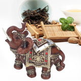 Elephant Statue Resin Desktop Figurine Ornament Home Living Room Decoration GiftRed L 13.5x6x14cm - Extra Image