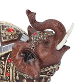Elephant Statue Resin Desktop Figurine Ornament Home Living Room Decoration GiftRed L 13.5x6x14cm - Extra Image
