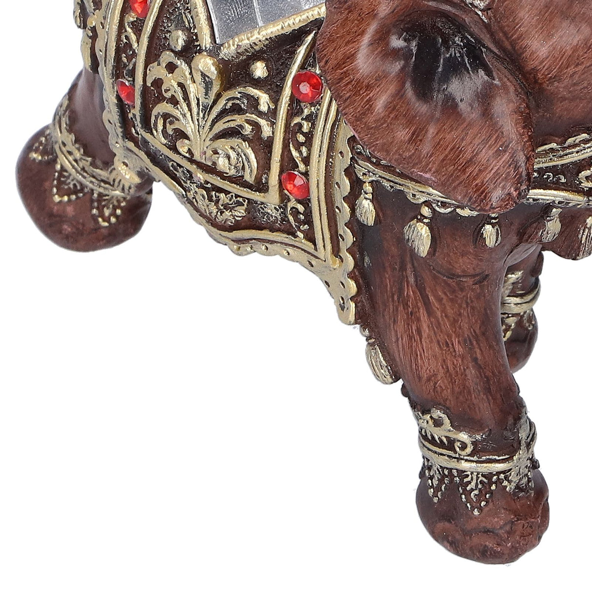 Elephant Statue Resin Desktop Figurine Ornament Home Living Room Decoration GiftRed L 13.5x6x14cm