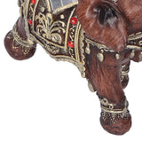 Elephant Statue Resin Desktop Figurine Ornament Home Living Room Decoration GiftRed L 13.5x6x14cm