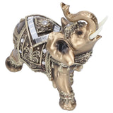 Elephant Statue Figurine Feng Shui Resin Animal Ornament Art Crafts Desktop DecorationGold L 13.5x6x14cm