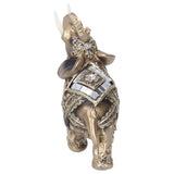 Elephant Statue Figurine Feng Shui Resin Animal Ornament Art Crafts Desktop DecorationGold M 10x5x10cm