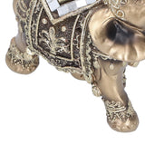 Elephant Statue Figurine Feng Shui Resin Animal Ornament Art Crafts Desktop DecorationGold M 10x5x10cm - Extra Image