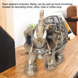 Elephant Statue Figurine Feng Shui Resin Animal Ornament Art Crafts Desktop DecorationGold M 10x5x10cm