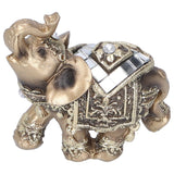 Elephant Statue Figurine Feng Shui Resin Animal Ornament Art Crafts Desktop DecorationGold S 7x3.5x7cm