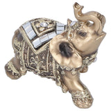 Elephant Statue Figurine Feng Shui Resin Animal Ornament Art Crafts Desktop DecorationGold S 7x3.5x7cm