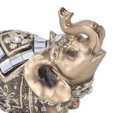Elephant Statue Figurine Feng Shui Resin Animal Ornament Art Crafts Desktop DecorationGold S 7x3.5x7cm