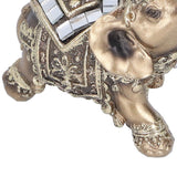 Elephant Statue Figurine Feng Shui Resin Animal Ornament Art Crafts Desktop DecorationGold S 7x3.5x7cm
