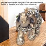 Elephant Statue Figurine Feng Shui Resin Animal Ornament Art Crafts Desktop DecorationGold S 7x3.5x7cm