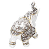 Resin Elephant Feng Shui Statue Wealth Lucky Figurine Crafts Home Office Decor GiftB Style - 45-Degree Angle