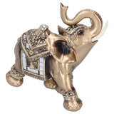 Resin Elephant Statue Figurine Crafts Desktop Ornaments for Home Living RoomGold L 16.5x8x16cm - Low Angle