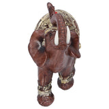 Resin Elephant Statue Figurine Crafts Desktop Ornaments for Home Living RoomRed M 11x6x11cm