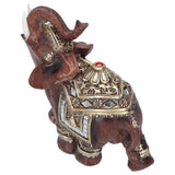 Resin Elephant Statue Figurine Crafts Desktop Ornaments for Home Living RoomRed M 11x6x11cm - Top-Down View