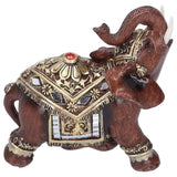 Resin Elephant Statue Figurine Crafts Desktop Ornaments for Home Living RoomRed M 11x6x11cm