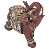 Resin Elephant Statue Figurine Crafts Desktop Ornaments for Home Living RoomRed M 11x6x11cm