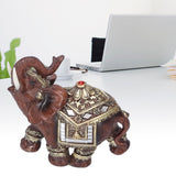 Resin Elephant Statue Figurine Crafts Desktop Ornaments for Home Living RoomRed M 11x6x11cm - Extra Image