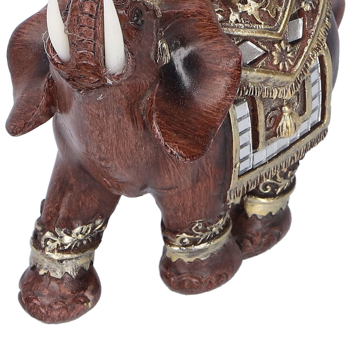 Resin Elephant Statue Figurine Crafts Desktop Ornaments for Home Living RoomRed M 11x6x11cm