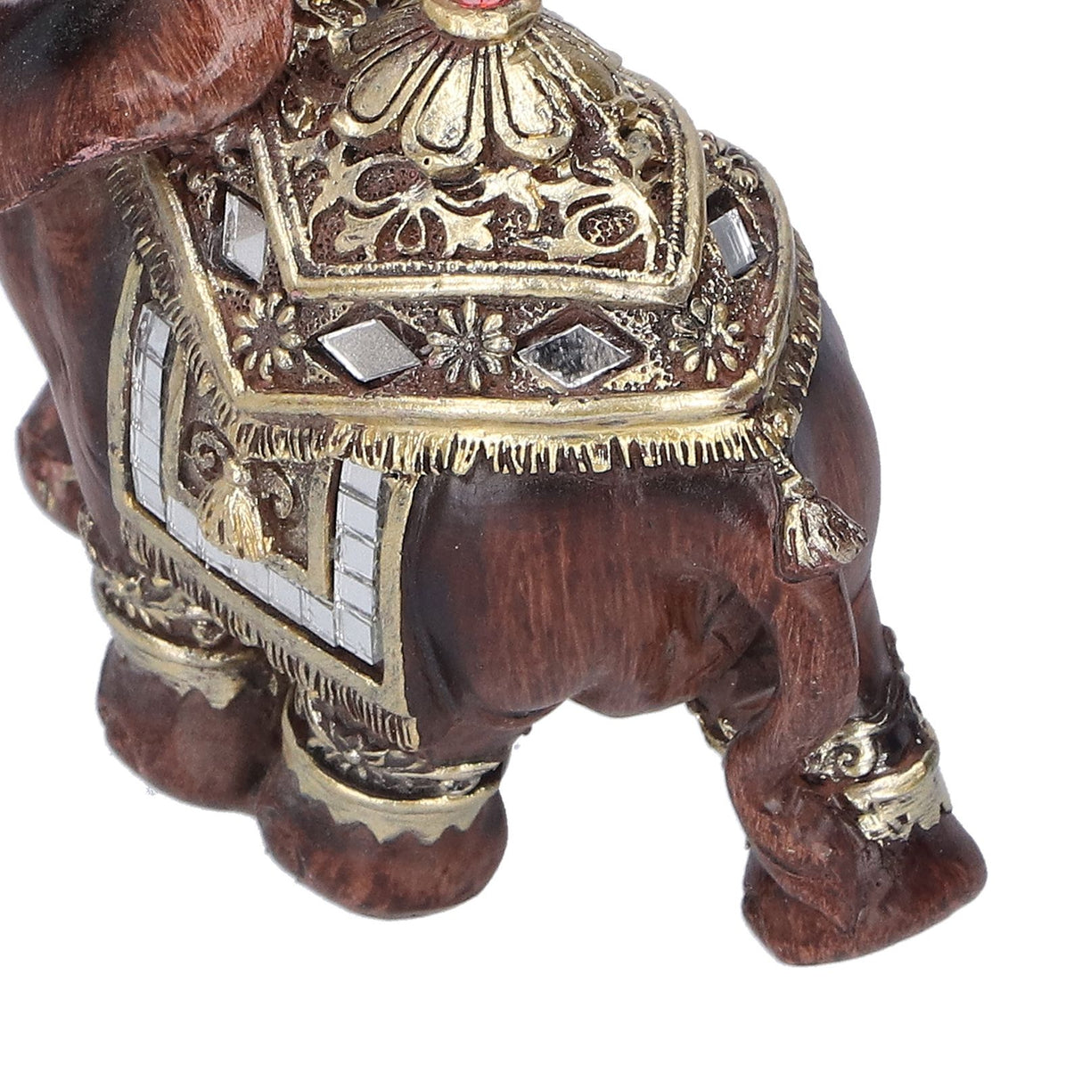 Resin Elephant Statue Figurine Crafts Desktop Ornaments for Home Living RoomRed M 11x6x11cm