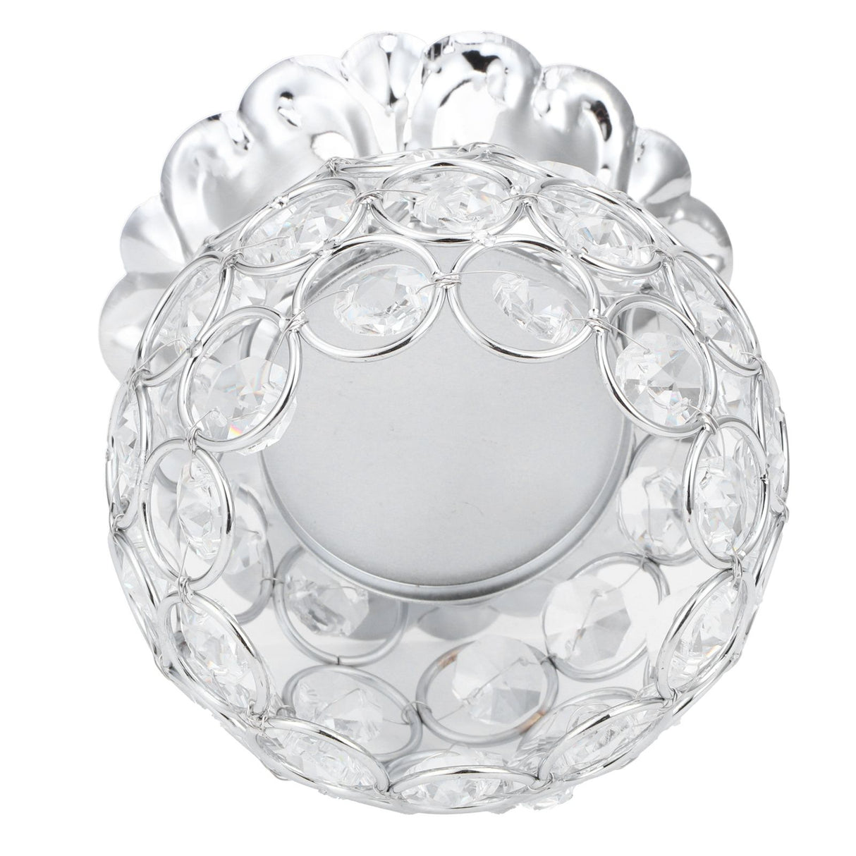 Crystal Candle Holder Electroplated Wrought Iron Candlestick Ornament Electronic Candle Stand