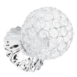 Crystal Candle Holder Electroplated Wrought Iron Candlestick Ornament Electronic Candle Stand - Close-Up Angle
