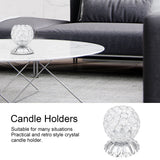 Crystal Candle Holder Electroplated Wrought Iron Candlestick Ornament Electronic Candle Stand