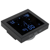 Digital Alarm Temperature Humidity Display Clock Indoor Table Timer Multifunctional for Household Office Decoration(Black TS-WP10-B ) - 45-Degree Angle