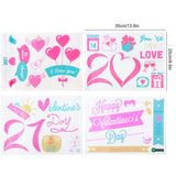 4Pcs/Set 2021 Valentine's Day Wall Stickers Living Room Background Wall Decoration Sticker