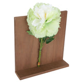 Artificial Flower Hanging Ornaments with Wood Board Indoor Living Room Bedroom Wall Decorations - Front View