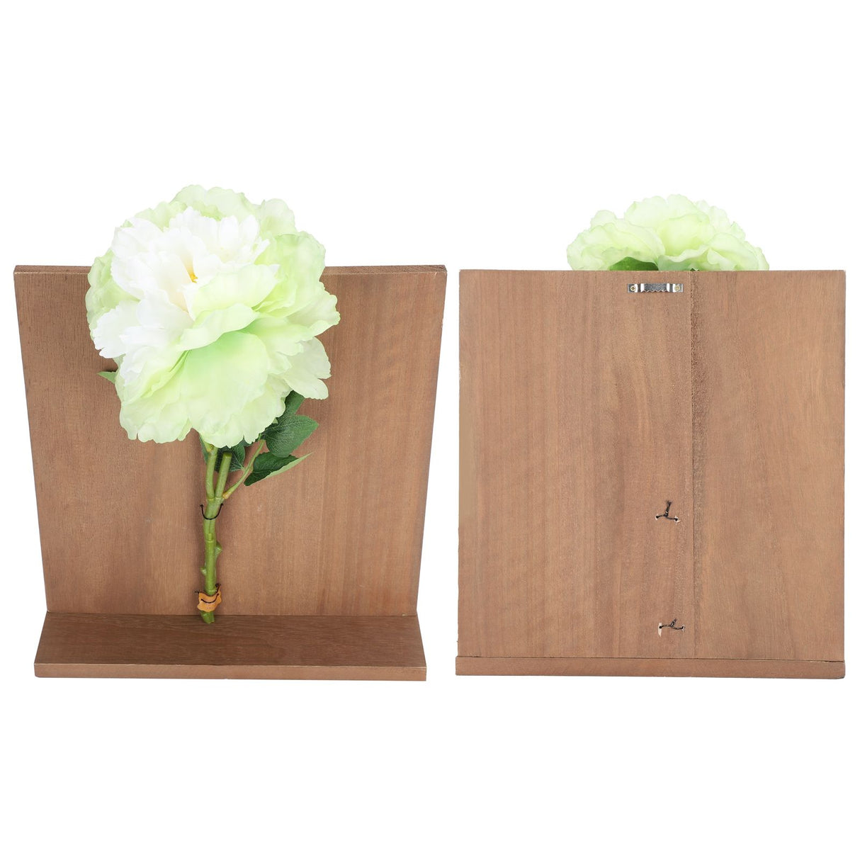 Artificial Flower Hanging Ornaments with Wood Board Indoor Living Room Bedroom Wall Decorations