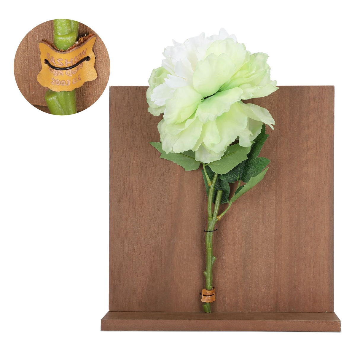 Artificial Flower Hanging Ornaments with Wood Board Indoor Living Room Bedroom Wall Decorations