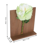 Artificial Flower Hanging Ornaments with Wood Board Indoor Living Room Bedroom Wall Decorations