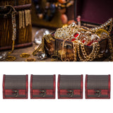 4pcs Retro Wooden Storage Box Art Craft Classic Ornament for Cosmetics Jewelry Sweets