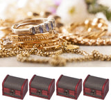 4pcs Retro Wooden Storage Box Art Craft Classic Ornament for Cosmetics Jewelry Sweets - Extra Image