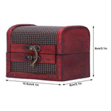 4pcs Retro Wooden Storage Box Art Craft Classic Ornament for Cosmetics Jewelry Sweets