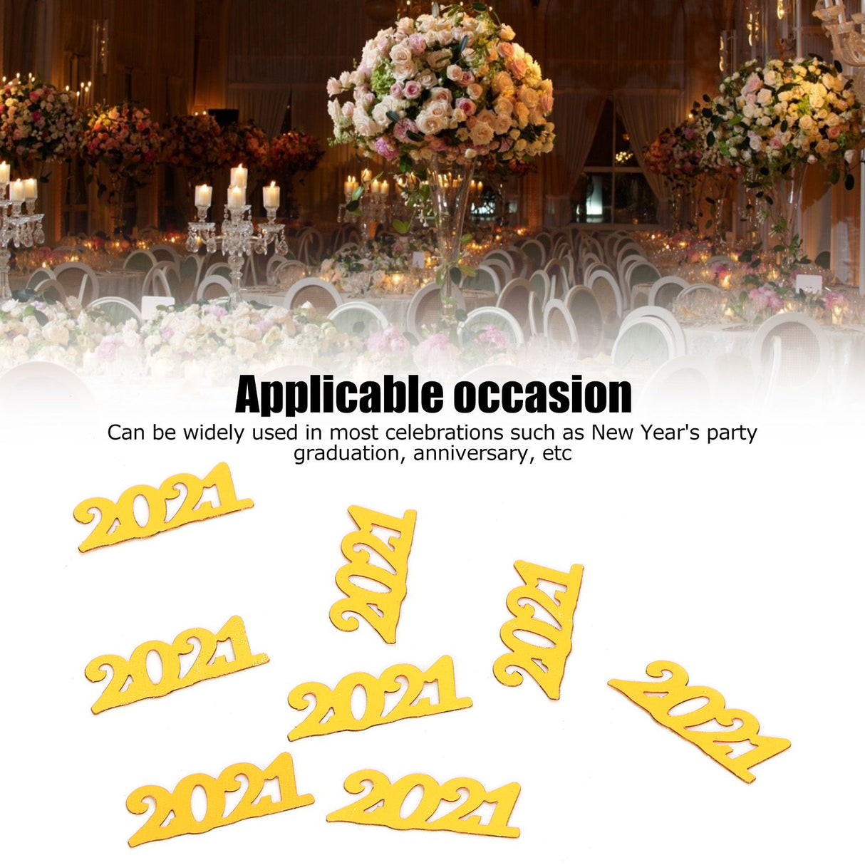 2021 Confetti Gold 100g Wedding New Year Birthday Party Graduation Decoration Supply