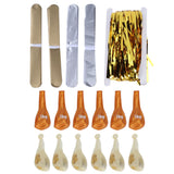 Sequin Balloon Set Decorative Fringed Curtain Paper Flower Ball for 2021 New Year Party - Side View