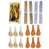Sequin Balloon Set Decorative Fringed Curtain Paper Flower Ball for 2021 New Year Party