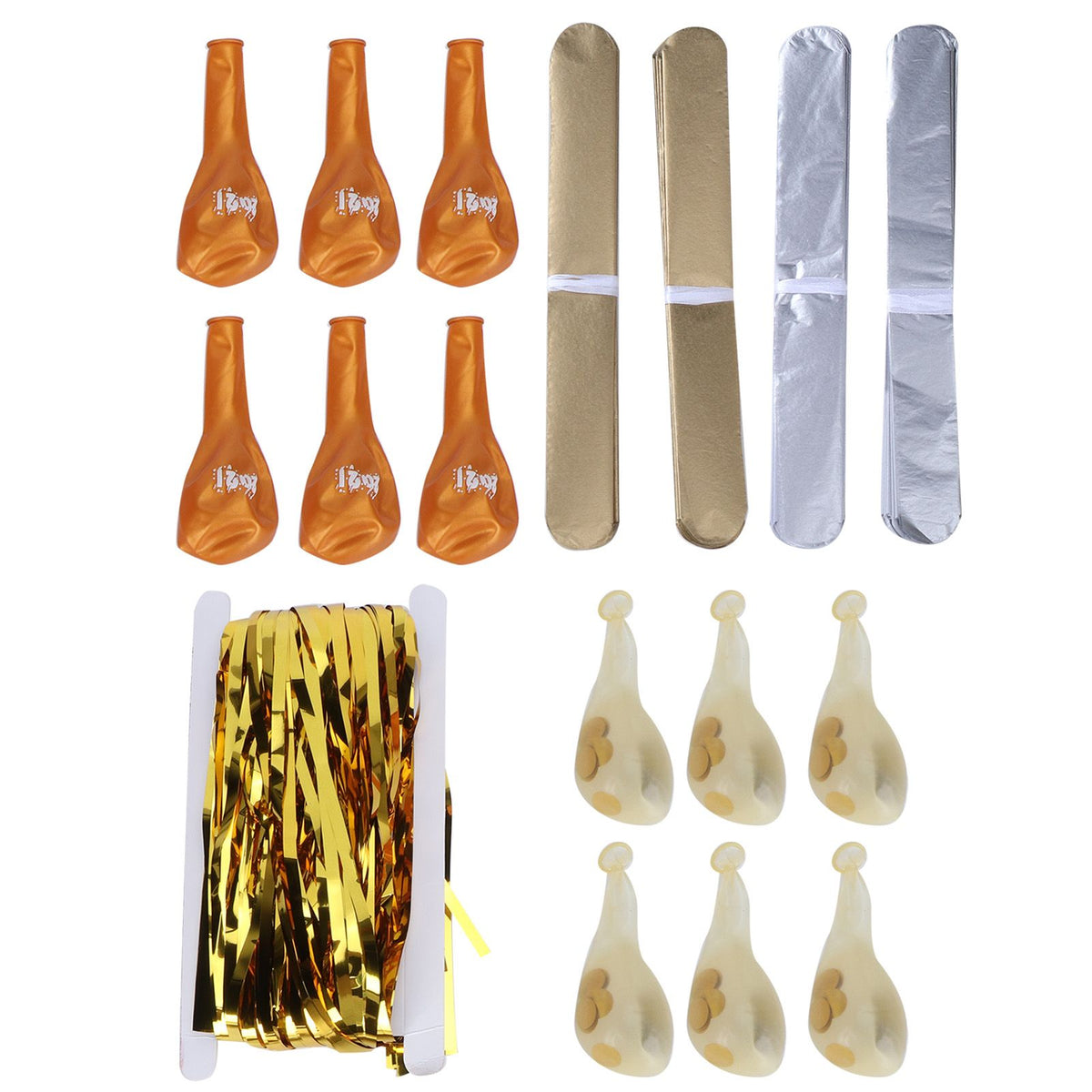 Sequin Balloon Set Decorative Fringed Curtain Paper Flower Ball for 2021 New Year Party