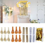 Sequin Balloon Set Decorative Fringed Curtain Paper Flower Ball for 2021 New Year Party