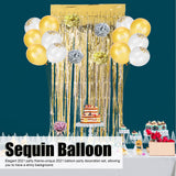 Sequin Balloon Set Decorative Fringed Curtain Paper Flower Ball for 2021 New Year Party - Extra Image