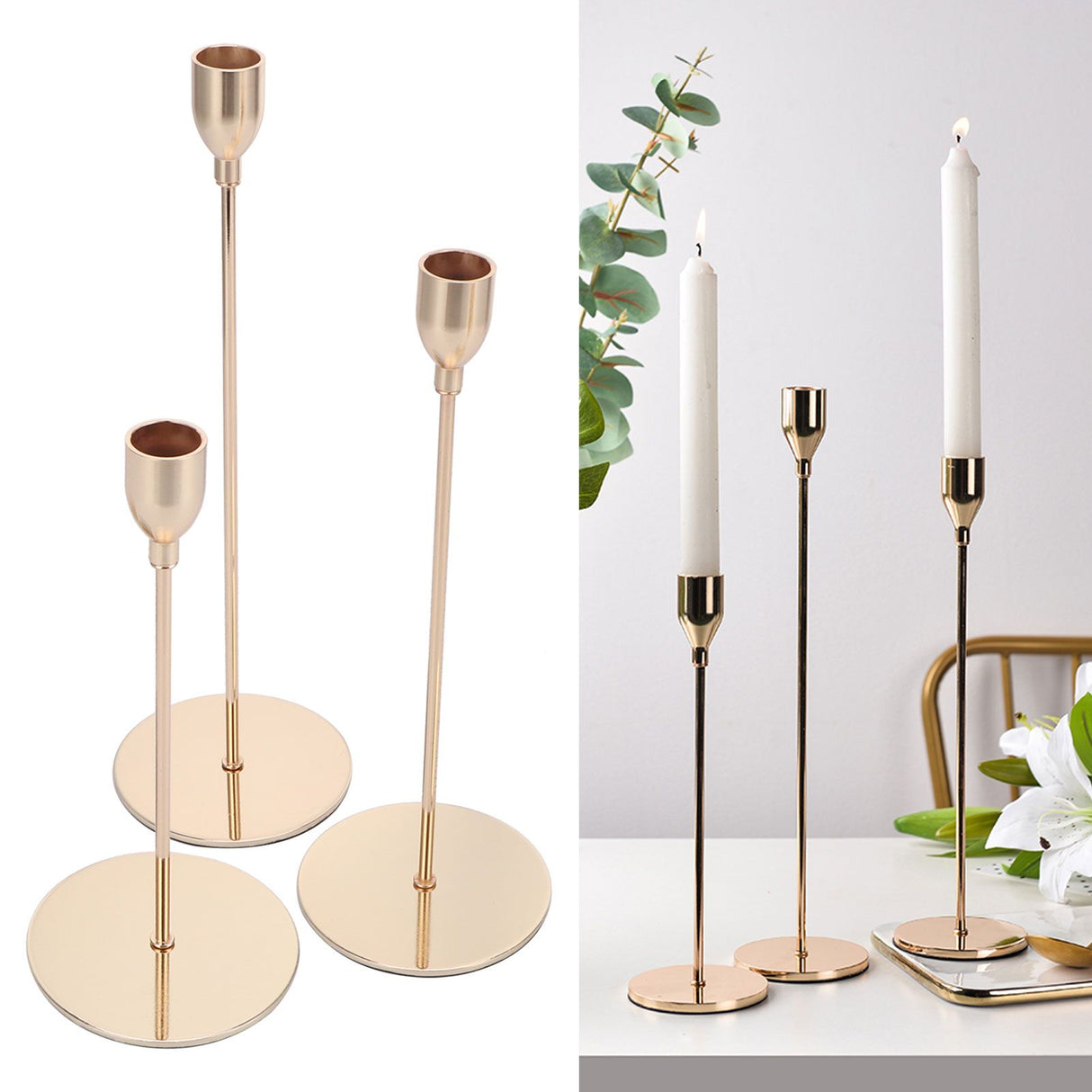 Single Head Candlestick Candle Holder Stand Home Table Decorative Ornament Wedding Decoration
